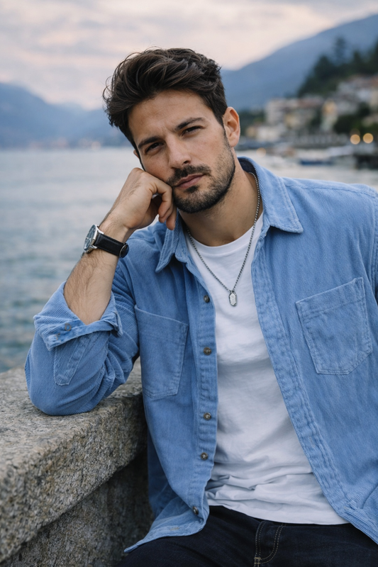 Camicia Velluto Premium – Fit Moderno Primaverile