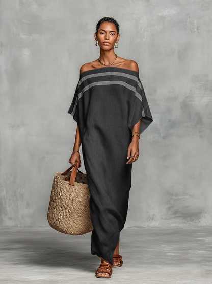 Abito Maxi Minimalista in Lino