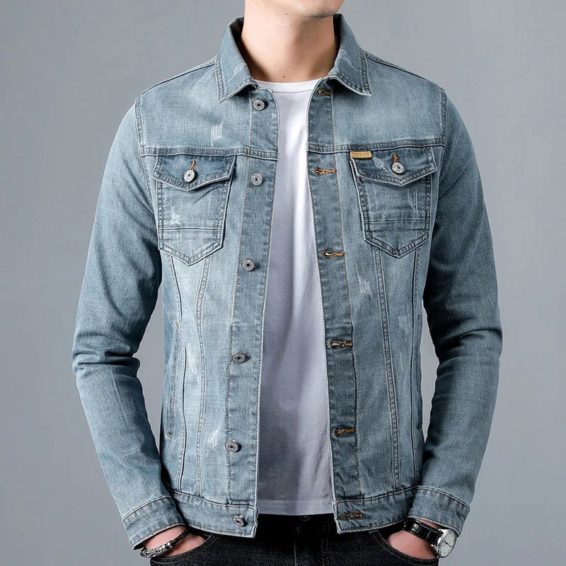 Clariselle Billy — Giacca di Jeans Uomo in Denim Premium