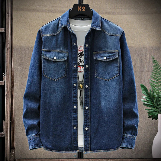 Clariselle Giacca di Jeans Uomo in Puro Cotone