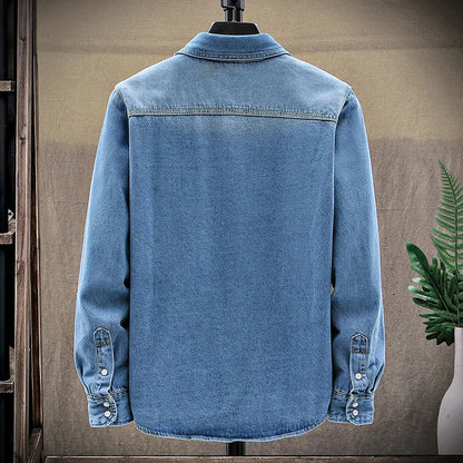 Clariselle Giacca di Jeans Uomo in Puro Cotone