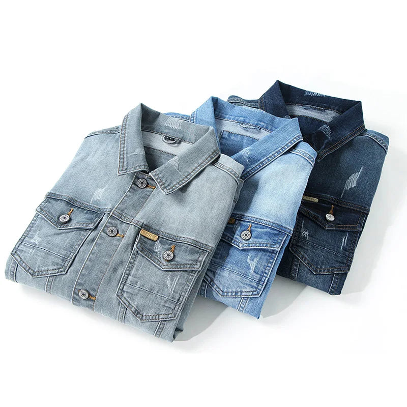 Clariselle Billy — Giacca di Jeans Uomo in Denim Premium