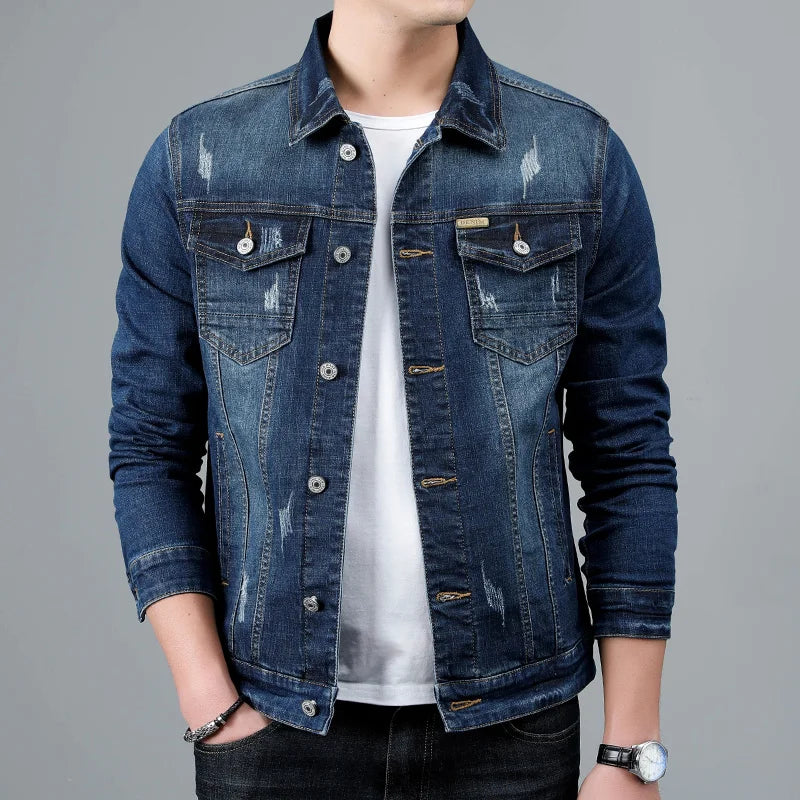 Clariselle Billy — Giacca di Jeans Uomo in Denim Premium