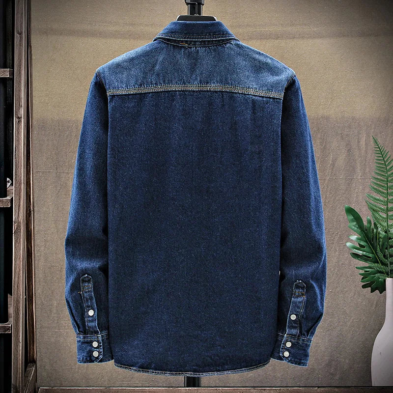 Clariselle Giacca di Jeans Uomo in Puro Cotone