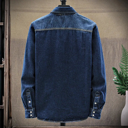 Clariselle Giacca di Jeans Uomo in Puro Cotone
