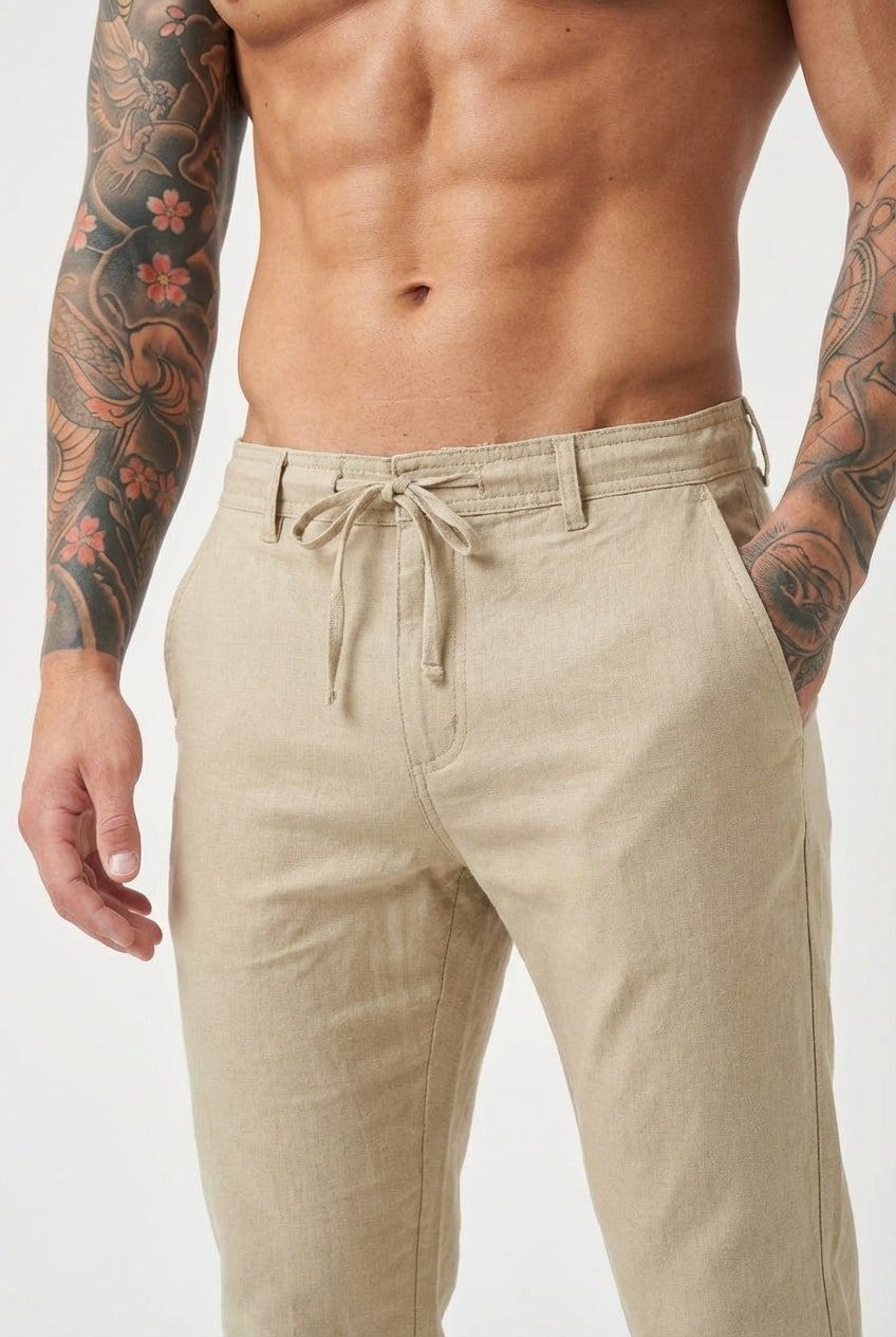 Pantaloni in Lino Coastal Ease